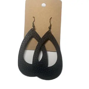 Black hoop earrings Casual Female Retro
