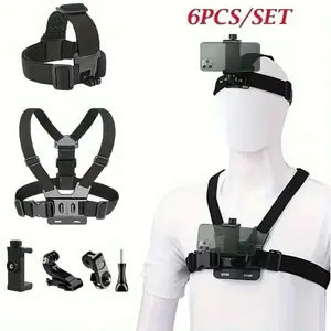 Action camera strap set with phone clip, fixing mount for go pro/ phone