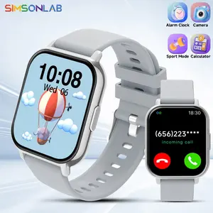 SIMSONLAB Low-Power Kid-Friendly Smart Watch - Water Drinking/Sedentary Reminders, Wireless Call, Message Alert, Multi-Functional New Year Gift For All Ages