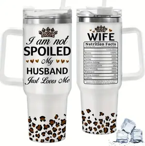 Wife's Special 40oz Tumbler - Birthday and Anniversary Gifts from Husband, with Lid and Straw, Tumbler for Mom
