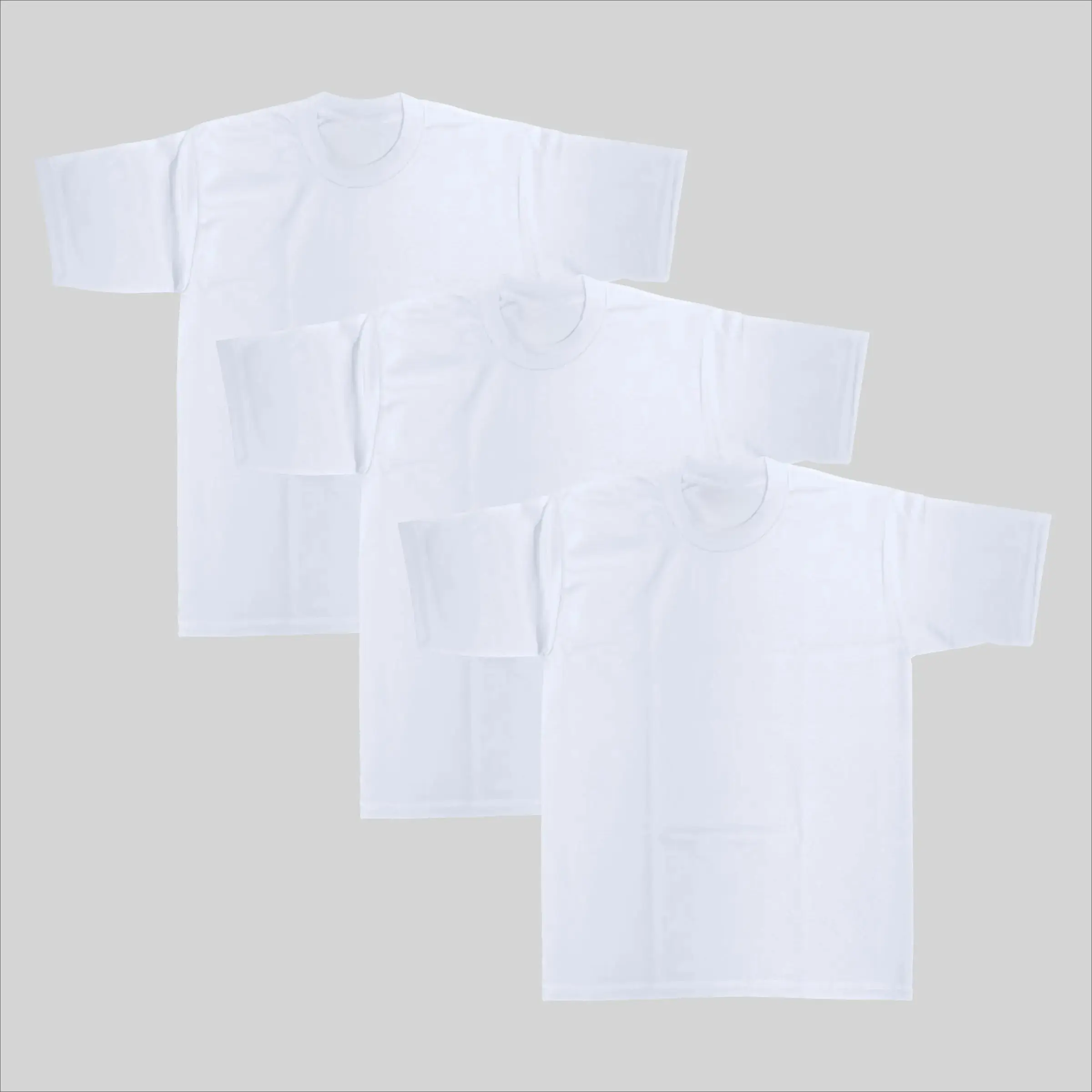 3-Pack  Men's Heavyweight Cotton Short Sleeve Crew Neck T-Shirt