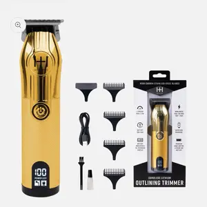 Hot & Hotter Cordless Lithium Outlining Trimmer Gold - 100 Power LED, Portable Design, Ideal for Precision Trimming