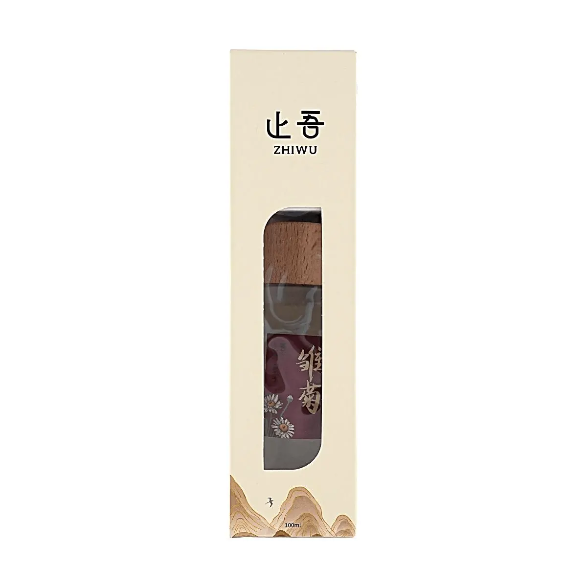 Zhiwu Chinese Style Reed Diffuser 100ml - Daisy Fragrance, Elegant & Artistic Home Aroma