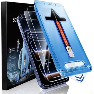 2 Pack for iPhone 17 Pro 6.3 inch Tempered Glass Screen Protector, Auto Dust-Elimination, Bubble Free, HD Clear, Easy Installation, 【17Pro 6.3''】