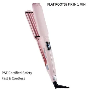 Goodbye Flat Roots in Seconds Cordless Root Volumizing Iron with Corn Plate & Straightening Comb PSE Certified for Instant Salon Level Volume Fast Cordless Straightener Dual Voltage
