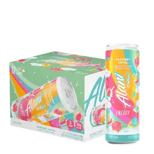 Alani Nu Energy Drink - Sherbet Swirl - Limited Edition (12 Drinks, 12 Fl. Oz. Each) Beverage Natural