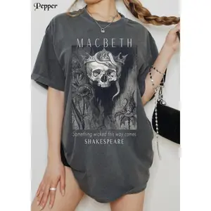Macbeth Shirt, Shakespeare Shirt, Art Hoe, Vintage Art Clothes, Art Academia, Shakespeare Gift, Literary Gift, Dark Academia