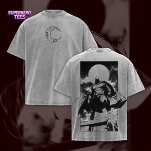 Moon Knight Marc Spector "Shadow of the Moon" MCU Edition Double Printed Oversize Lightweight Acid Washed Tee TV Series Graphic Design Top Cotton Streetwear Comic Superheroes T-Shirt Clothes Menswear Womenswear