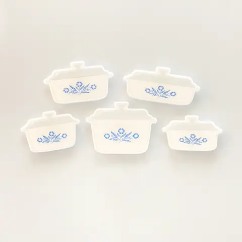 Blue Cornflower Fridge Magnets Hand Drawn Vintage Corningware Magnets Vintage Cornflower Blue Casserole Dishes Gifts Under 20