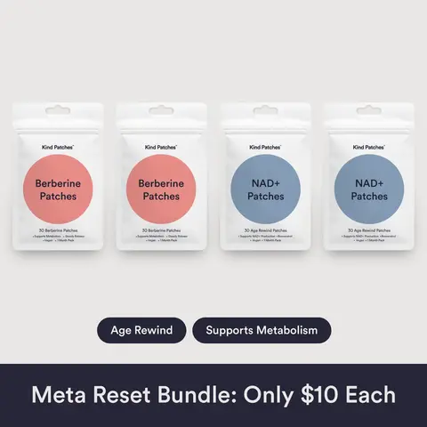 Kind Patches Meta Reset Bundle: Natural Ingredient, Berberine, Age Rewind, Vegan