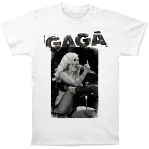[Sale up to 40%], [Free Ship] Lady Men Middle Finger T-shirt Gaga Tee Unisex Men All Size S-3XL