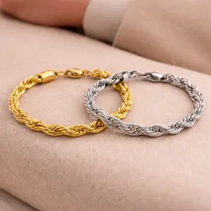Éclipse Rope Bracelet – Stainless Steel Chain