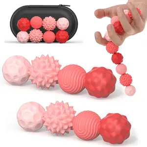 4 fidgeting toys, fidgeting balls, silicone magnetic balls, fidgeting anxiety relief items, portable desk toys, office travel and family party gifts