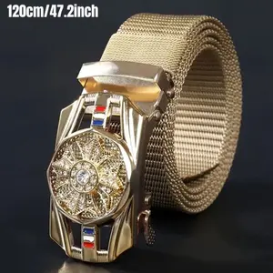 Stylish Rotating Buckle Nylon Belt for Men & Women - Durable & Breathable - Quick-drying Sporty Design - One-Size-Fits-All Cycling Belt - Ideal for Outdoor Adventures & Holidays - Fashionable Gift