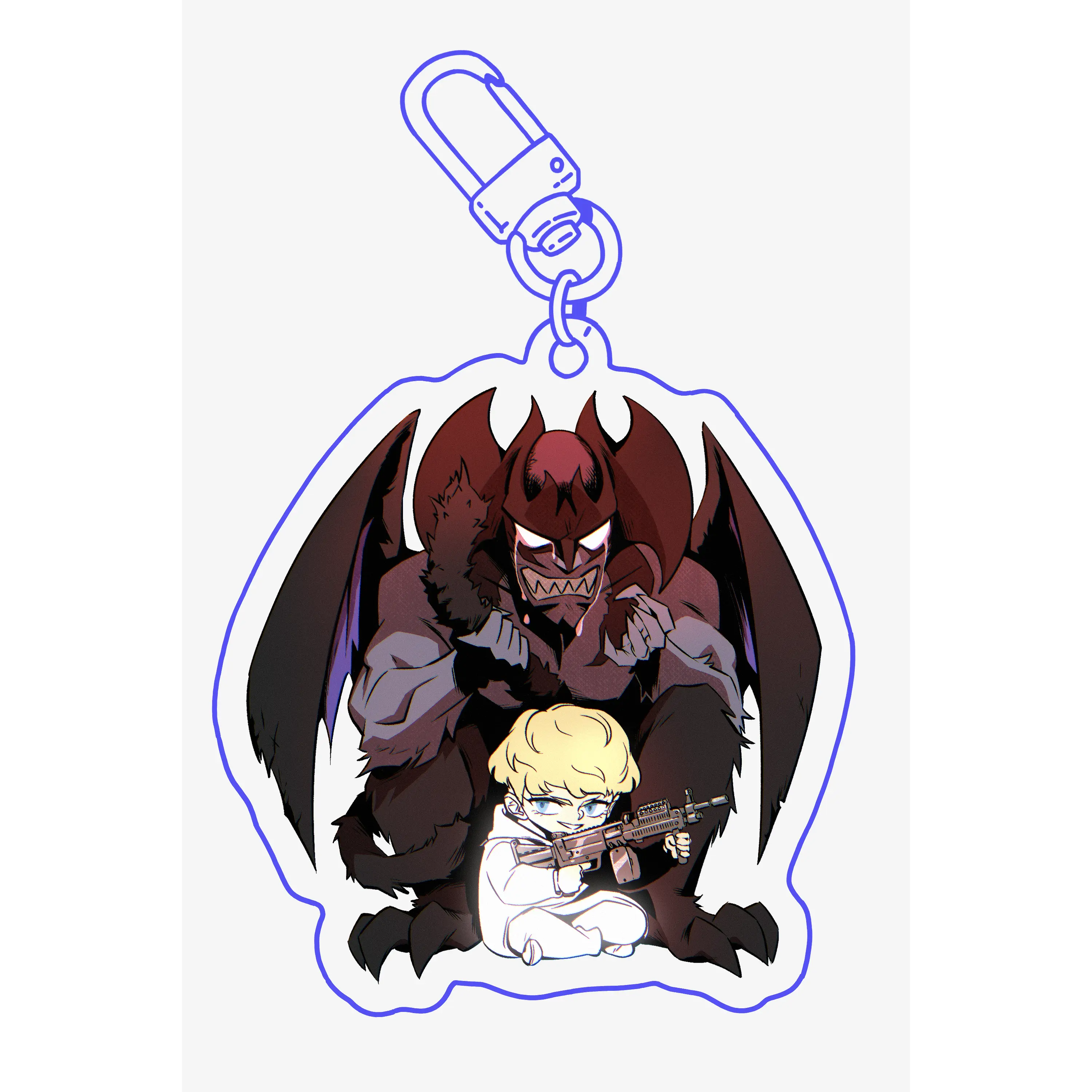 DEVILMAN & RYO (Devilman Crybaby) - ACRYLIC KEYCHAIN