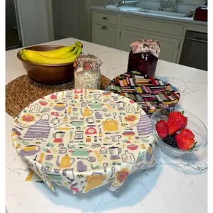 3 Pack- 1 Large & 2 Medium Reusable Beeswax Food Wraps
