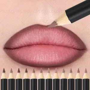 12pcs/set Long-lasting Matte Lip Liner Makeup, 3D Lip Shape, Silky Smooth, Multi-color Options, Stackable, Waterproof, Christmas Gift