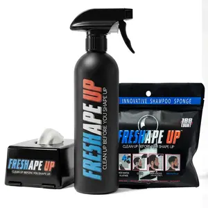 Freshape Up Hair Care Gift Set – Barber Shampoo-Infused Hairline Sponge, 16.9oz Refillable Spray Bottle, and Sponge Dispenser Holder