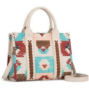 Wrangler Southwestern Pattern Dual-Sided Print Crossbody Tote