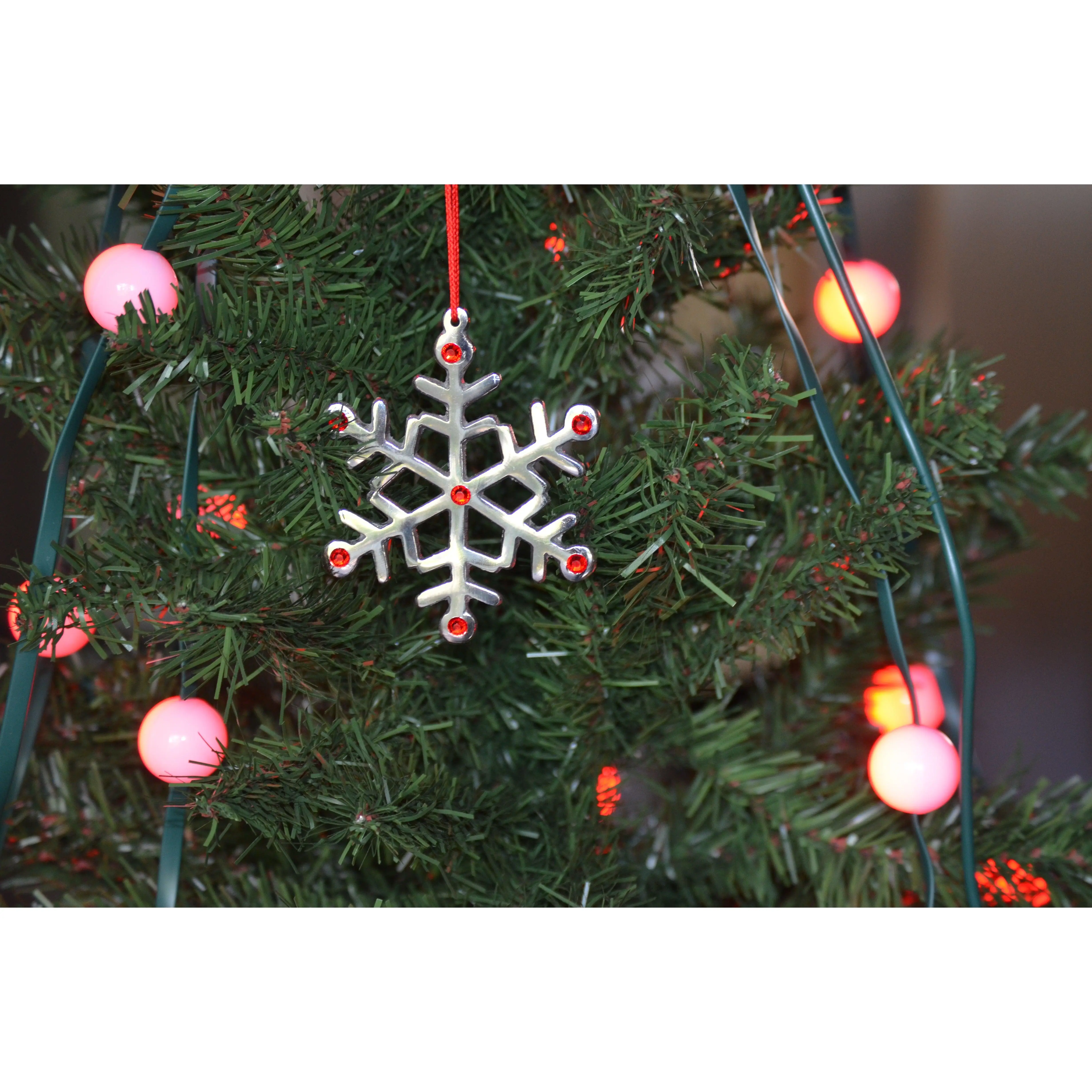 Snowflake Christmas Tree Ornament Decorations Set of 4