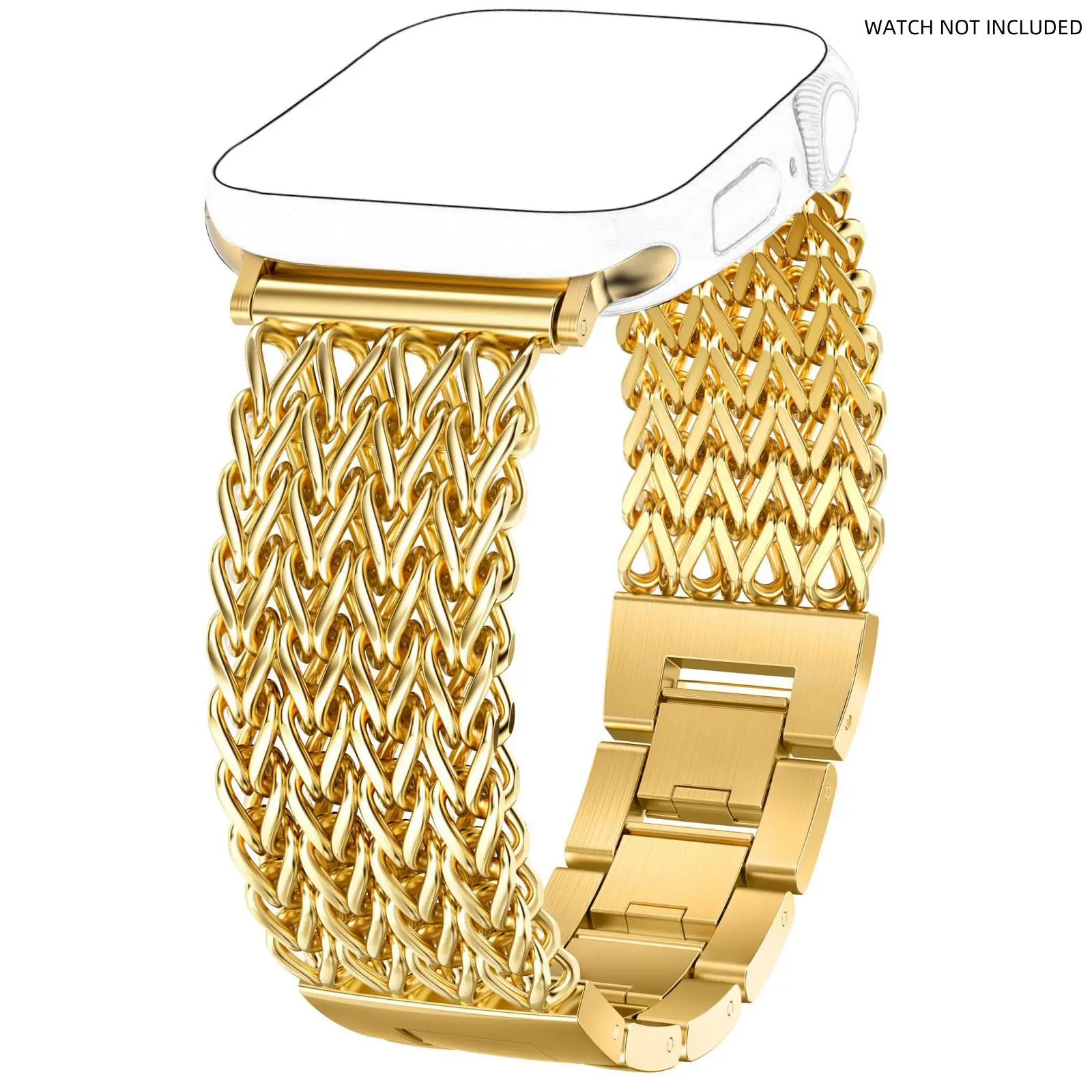 Women's Stainless Steel Metal Apple Watch Band, Compatible with Iwatch Series 1-10, Ultra, Se, Starlight Chain Bracelet, Elegant Design, Durability, Smart Watch Accessories, Smart Watch Straps, Smartwatch Replacement Straps