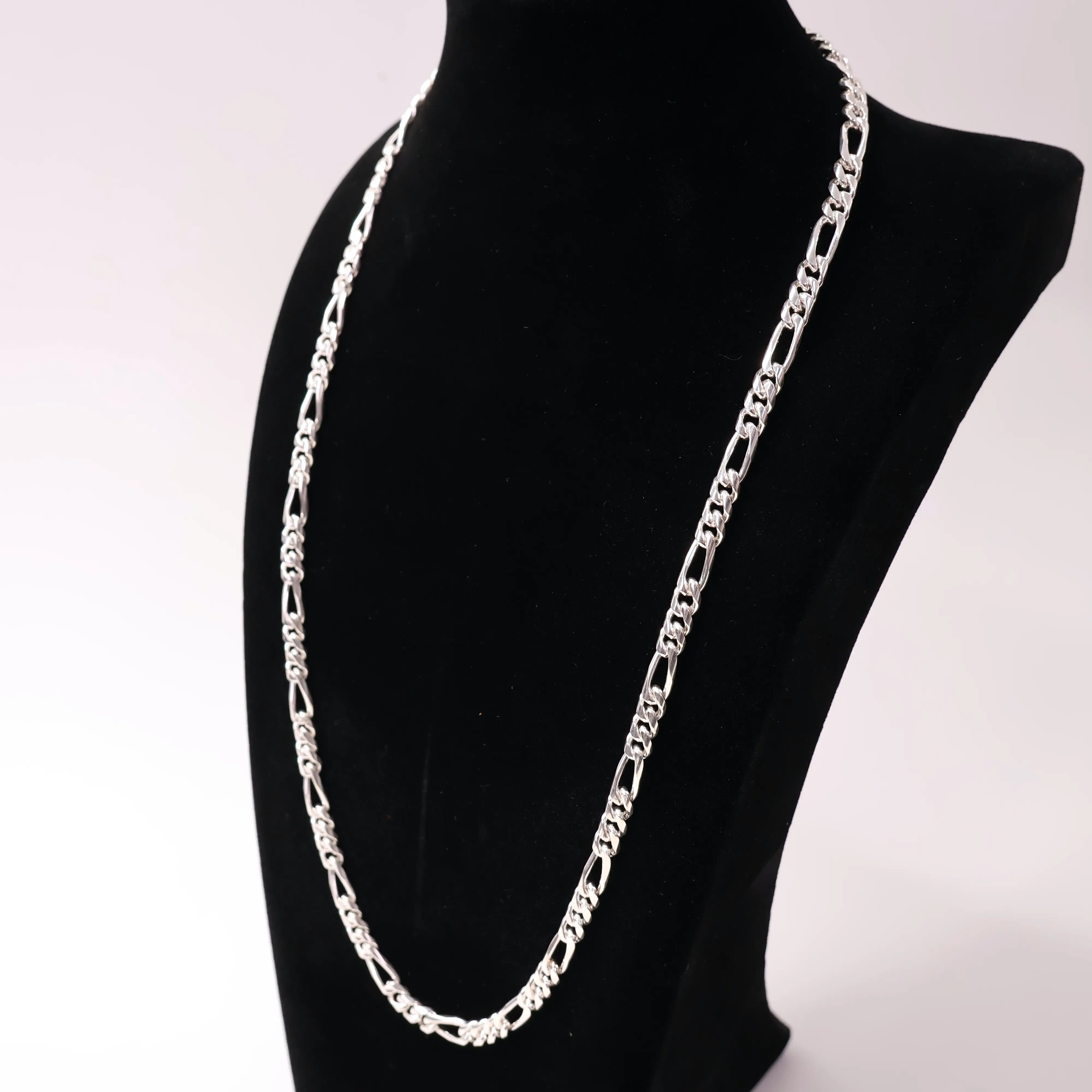 6mm Lomo Figaro 3x1 chain “Lomeado”  - Peruvian Silver 950