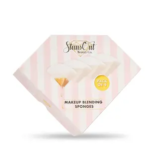 StansOut Beauty Co. Diamond-Precision Blenders for Face & Eye Makeup - 4 Pack of Makeup Blending Sponges for Flawless Application Dry
