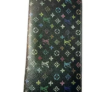 Pre-owned Louis Vuitton Coated Canvas Small Leather Goods Murakami long zippy wallet