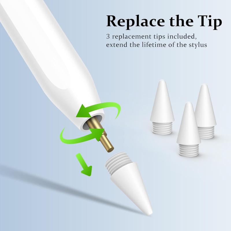 Stylus Pen for ipad, Active Pencil with Quick Charge, Palm Rejection Tilt Sensor, Magnetic Pen Compatible with 2018-2025 iPad Pro 13 M4 /11"/12.9"/10/9/8/7/6,iPad mini 5/6,iPad Air3/4/5/M2/M3