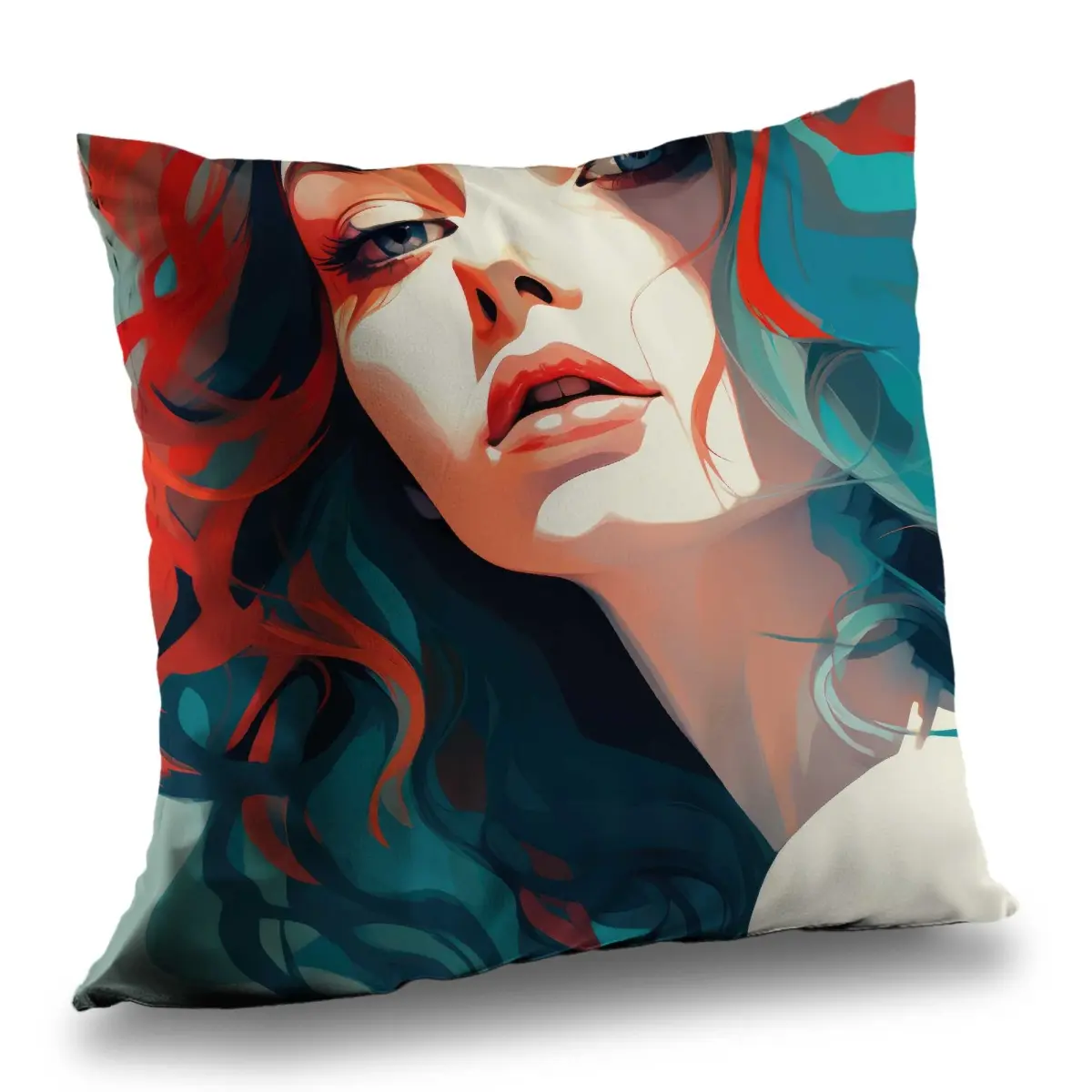Conscious Sales C1PC2020GI7EJ6 20 x 20 in. Dangerous Lips - Blue Polyester Twill Throw Pillow for Home Decor