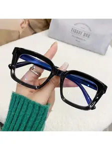 Women Anti Blue Light Glasses, Oversized Frame Vintage Style, Computer Eyewear, Full Frame Transparent, Eye Protection Eyepiece