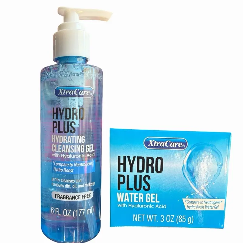 Hydro Plus Xtra Care Hydrating Cleansing Gel and  water Gel moisturizer with hyaluronic acid set