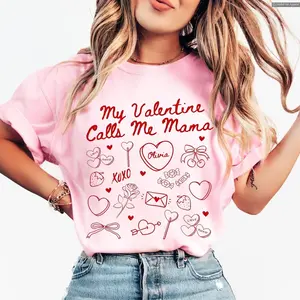 Valentine shirt, Mom Shirt, Gift for Mom, Valentine Day, Mama Tee, My Valentines Call Me Mama Anime Inspired Tee