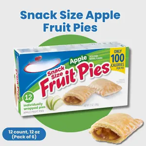 Apple Filled Snack Pies Individually Wrapped Sweet Pastry Dessert Treats Convenient Family Snack Box 12 Piece Assortment