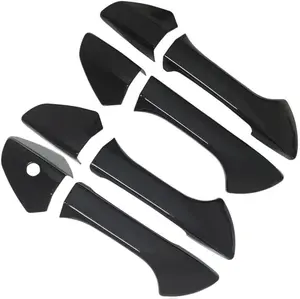 Glossy Black Door Handle Cover Overlay Without Smart Keyholes Compatible with 2008-2012 Accord