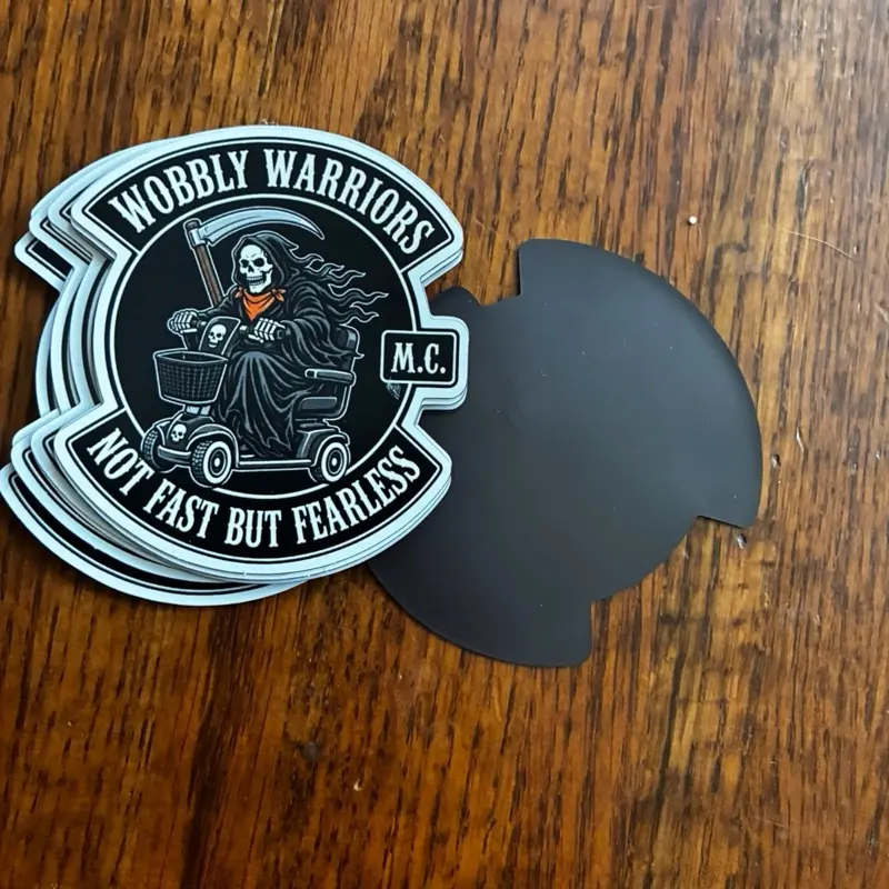 3” wobbly warriors magnet multiple sclerosis awareness