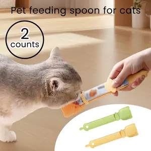 2 Counts Cat Strip Feeders, Easy To Clean And Durable, Streamlines Daily Pet Feeding,colour mixture