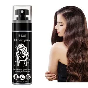 Quick-Dry Glitter Spray for Hair and Body, High Glossy Shine Effect for Lips, Eyes, Face, Essential for Music Festivals