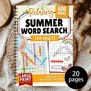 2026 New Word Search Notebook, Durable Yo Circle Binding, Casual Puzzle Book, Spiral Notebook Journal, Perfect for Commuting, Family Interaction (no Pen Included)