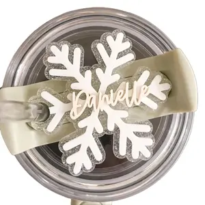 Snowflake 40oz Tumbler Name Tag