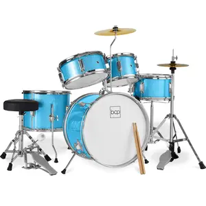 Best Choice Products 5-Piece Kids Beginner Junior Drum Set, Percussion Instrument Starter Kit w/ Stool