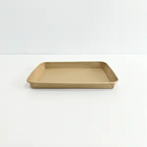 10-Pack Oil-Resistant Sushi Trays, Disposable Kraft Paper Containers, Ideal for Appetizers or Desserts, No Lid Included