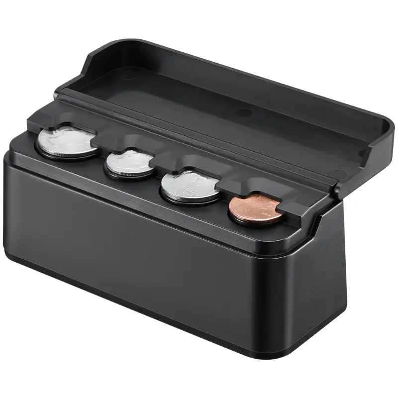 Joytutus Compact Coin Holder for Car Change Organizer Precision Design Universal Fit Eco-Friendly Durable Materials 4.7x1.6x1.9in