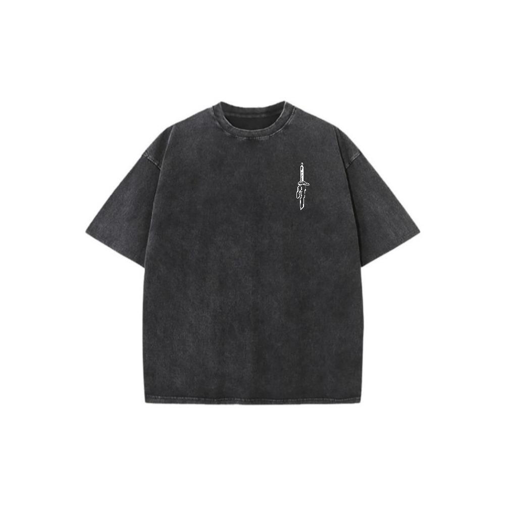 Jujutsu Kaisen Toji Fushiguro Washed Oversized T-Shirt, Toji Behind Anime Graphic Tee, Vintage JJK Streetwear For Men