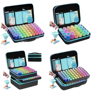 5D Diamond Painting Accessories Tool Kit Bag, 30/60/120/240 Slots, Suitable for Mosaic Art, Beadwork, DIY Craft, Gift for Diamond Painting Lovers, Diamond Painting Kits
