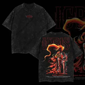Limited Edition IGRIS, IRON, TANK, BERU T-Shirt - Shadow Soldiers Sung Jin-Woo Solo Leveling T-Shirt Anime Double Printed Oversize Lightweight Acid Washed Graphic Tee Gift For Anime Fan