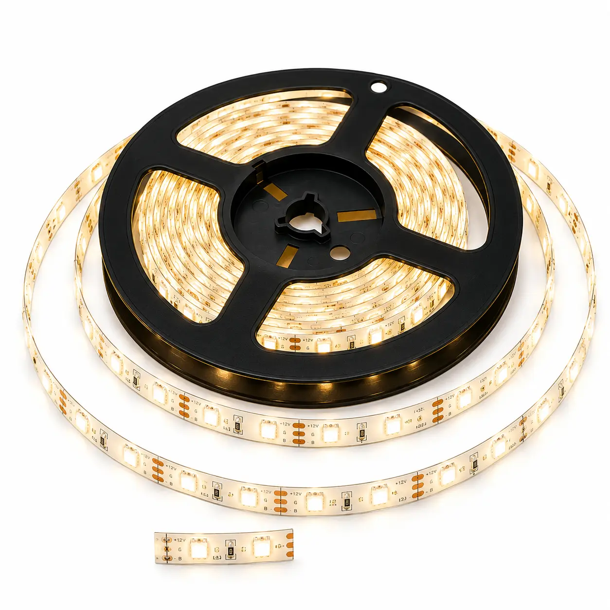 Perfect Holiday LED Strip Lights Ambient Lighting Waterproof Flexible 300 LED 5M Ultra Bright 3528 - Warm White