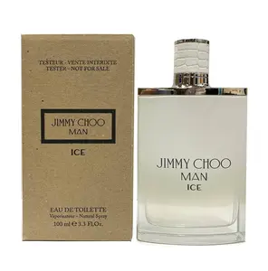Jimmy Choo Man Ice Tester 3.4 OZ Eau De Toilette for Men Woody Aromatic Fragrance with Citron Bergamot Mandarin Orange Apple Cedar Vetiver Patchouli Musk Ambroxan and Moss
