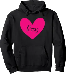 Pink Roxy Name Heart Love Woman Girl Friend Personalized Pullover Hoodie - Christopheraa Shop 80B0B9Q7DGYX