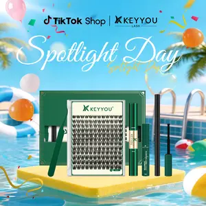 KEYYOU DIY Cluster Lashes Summer Volume Waterproof Long-Lasting Lash Extension D Curl 8-18MIX Eyelash Extensions Cosmetic Makeup  #SpotlightDay